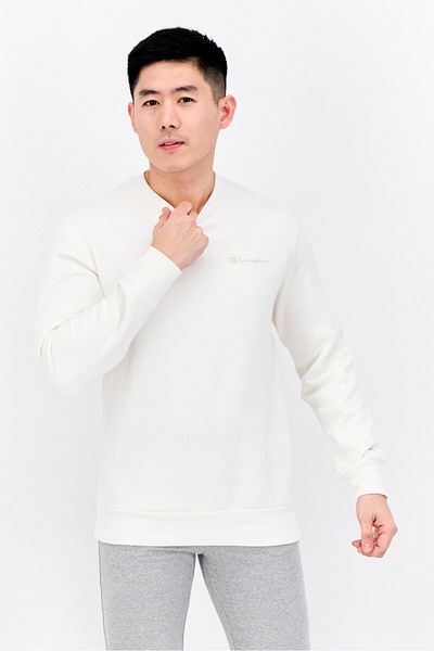 Champion Men Sportswear Fit Long Sleeve Outdoor Sweatshirts, Ivory