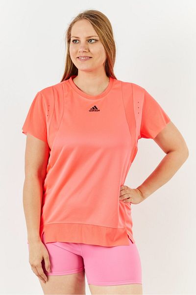 adidas Women Sportswear Fit Short Sleeve Training Top, Pink