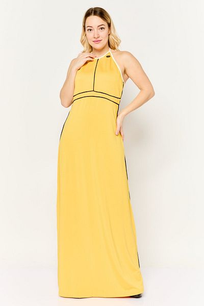Diesel Women Brand Logo Maxi Dress, Yellow