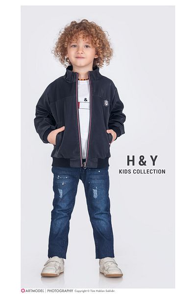 tipycix kids wear Leather Jacket Denim Trousers Combed Cotton T-Shirt 3-Piece Boy's Bottom Top Set