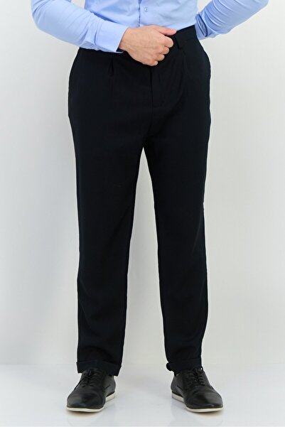 Sorbino بنطال تشينو سادة بقصّة عادية للرجال، أسود