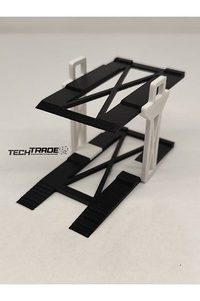 Tech Trade 1/64 Scale Diorama 2 Vehicle Lift Black-White