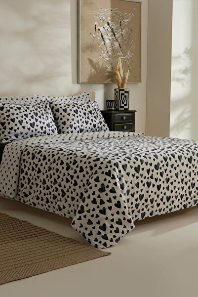 Karaca Home Amour Bliss Black Single 100% Cotton Duvet Cover