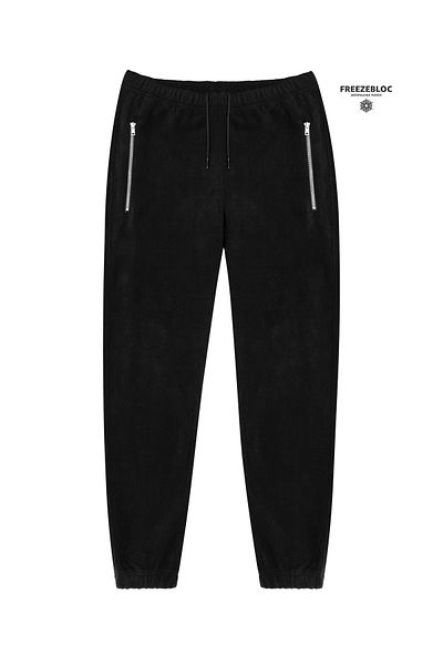 Cottonland Ανδρικό παντελόνι PATAGONIA Jogger Fleece με κανονική μέση και ελαστικά πόδια ΜΑΥΡΟ