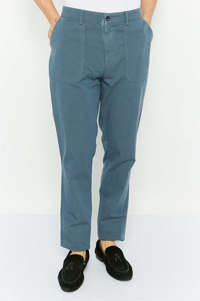 Robe Di Kappa Men Perfect Fit Solid Chino Pants, Blue Avio
