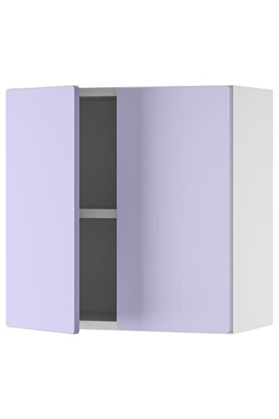 IKEA - SMASTAD, çocuk duvar dolabı, beyaz-lila, 60x32x60 cm