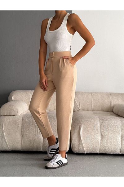 Elaxi Εισαγόμενο παντελόνι Crep Full Lycra Carrot