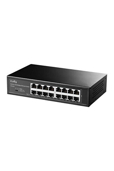 cudy FS1016 16Port 10/100Mbps 1,6 Gb/sn Metal Kasa Rackmount Masaüstü Switch