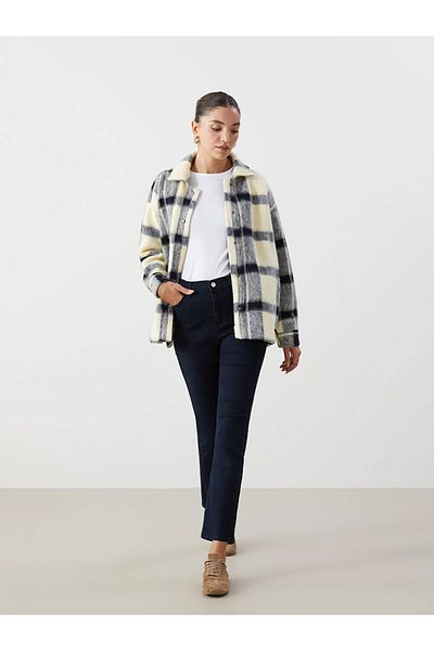 LC Waikiki Μαύρο γυναικείο τζιν παντελόνι Straight Fit