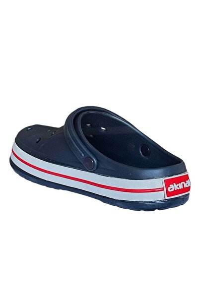 Akınal Bella E457 Navy Blue/White Men's Sabo Slippers