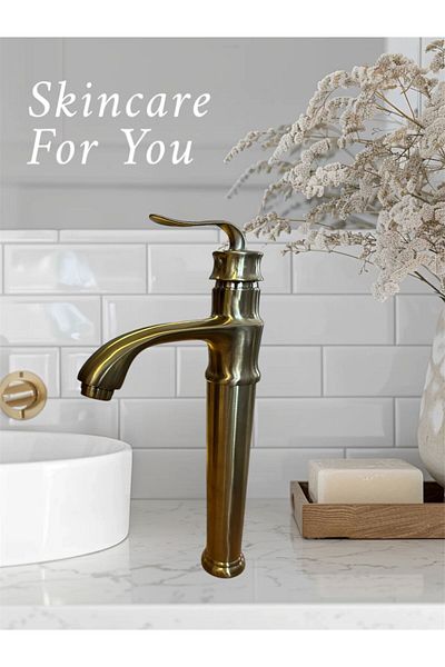 İSAOĞLU YAPI High-Tech Vintage Model Matte Gold Dish Sink Faucet