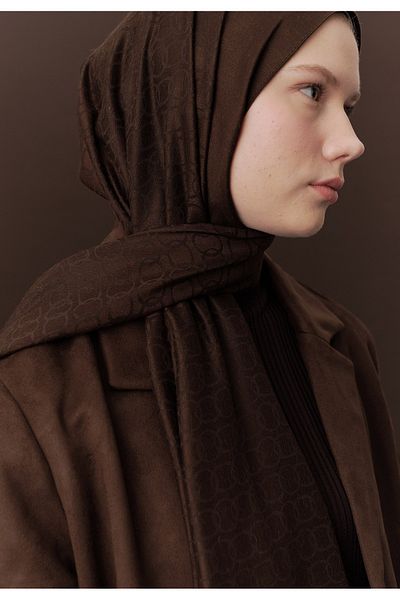 Fresh Premium Dark Brown Plain Shawl