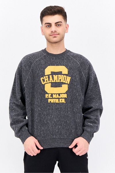 Champion Men Sportswear Fit Long Sleeves Outdoor Sweatshirt, Grey Heather