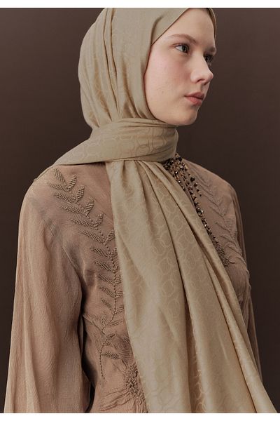 Fresh Premium Nude Plain Wool Shawl