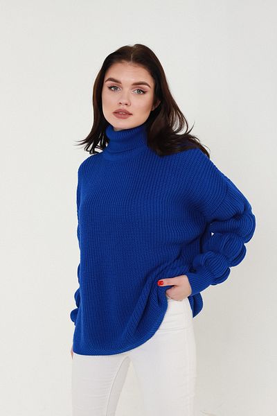ALCHON Pulover cu gât rotic cu mâneci lungi cu bule de bază, elegant, de iarnă
