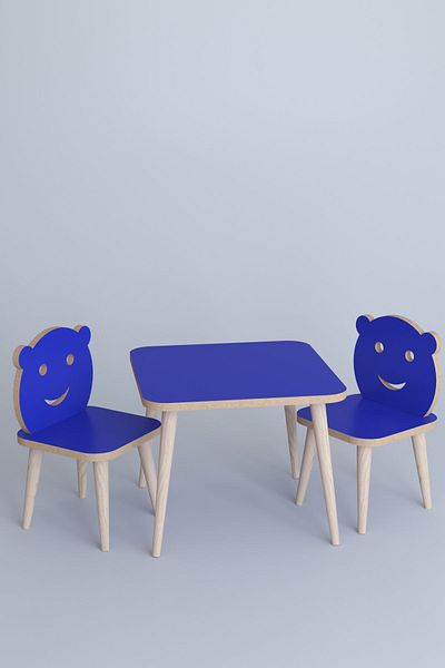 HOMS Bambi Homs blue children's table + 2 chairs set
