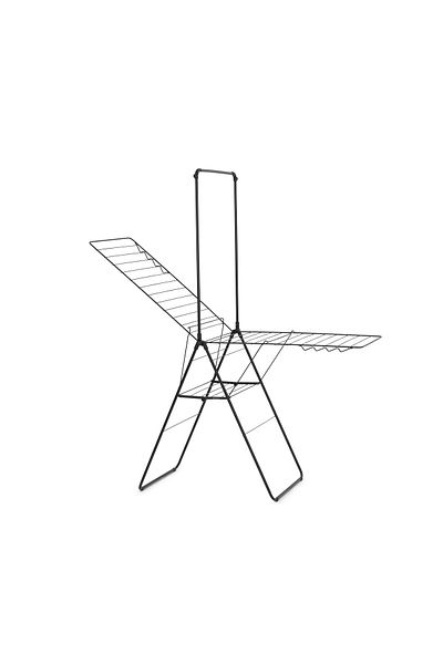 Brabantia Hangon Drying Rack, 25 meters with Rod, Matt Black