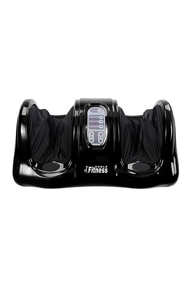 Fitness World Electric Foot Massager With Kneading Function For Pain Relief And Improving Blood Circulation Black