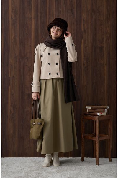 Fatma Atasoy Trench Stone Short Coat