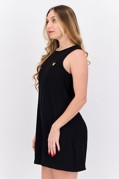 Lyle & Scott Women Embroidered Logo Sleeveless Playsuit, Black