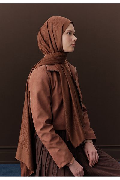 Fresh Premium Wool Flat Shawl - Tree Bark Design