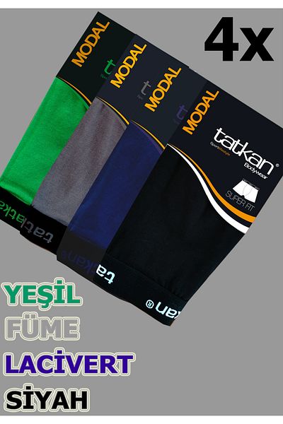 tatkan Ανδρικά μποξεράκια Lycra Modal 4 συσκευασιών