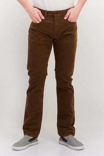 GAP Men Slim Fit Textured Corduroy Pants, Brown