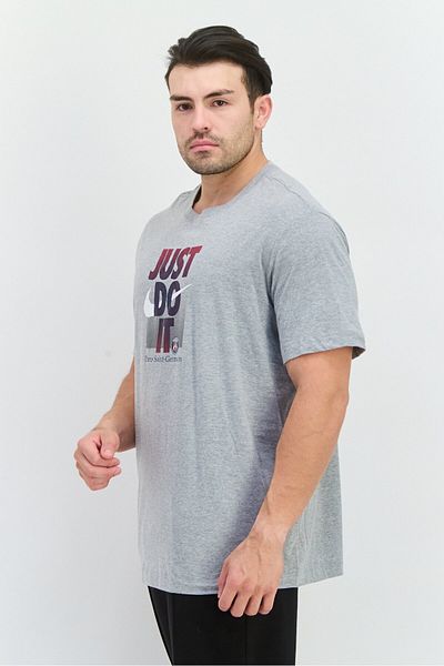 Nike Men Sportswear Fit Short Sleeve Outdoor T Shirt, Grey Combo