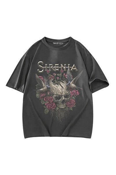BİQ & TAQ BUTİK Rock serija Sirenia Štampano Unisex Oversize kroj T-shirt