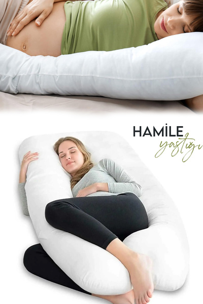 BabyModa Hamile Yastığı Destekli Uyku Emzirme Minderi Gebelik Minder Ve Hamil...