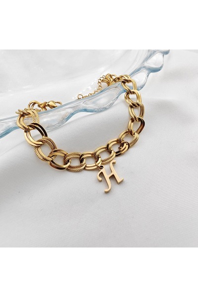 stainless steell Stainless Steel 20 Cm Samanyolu Bileklik H Harfli