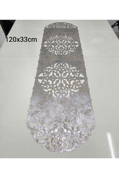 SEHARA Ασημένιος αντίκα δρομέας 120x33cm