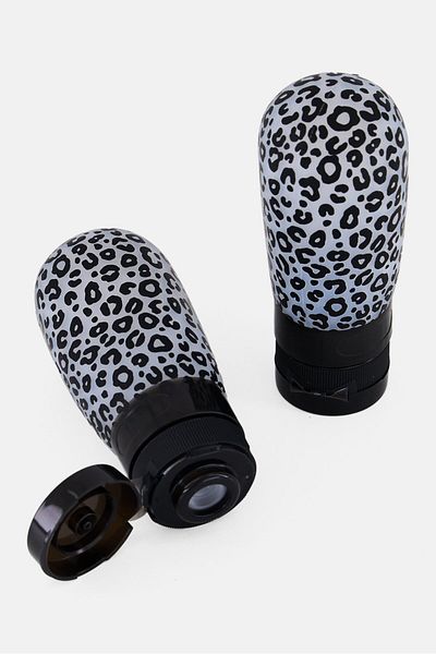 Miamica 2 Pieces Silicone Bottle 89 Ml, Black