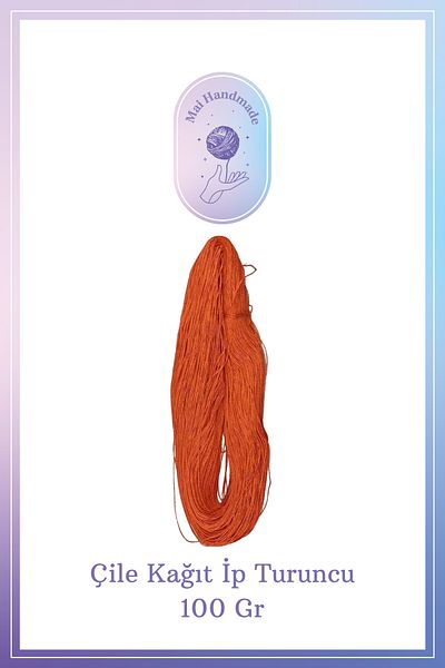 Mai Handmade Πλεκτό με σχοινί από χαρτί πορτοκαλιού 100 γραμμαρίων