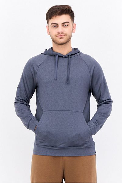 gaiam Men Slim Fit Long Sleeve Training Hoodies, Dark Grey