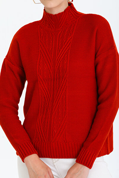 ALCHON Піврибалка з високим коміром, довгими рукавами, плетеним візерунком і грубим трикотажем, з підкладкою, з довгими рукавами, з підкладкою, з довгими рукавами, з підкладкою, з довгими ру