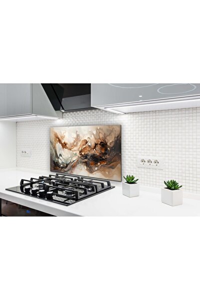 wudie Protector din sticlă pentru spatele aragazului, sticlă temperată rezistentă la rupere