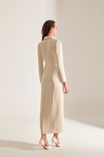 BETTY & SAM ROME SATEN EKRU CEKET ELBİSE