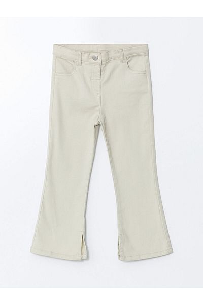 LC Waikiki Gabardine Girl's Trousers with Elastic Waist