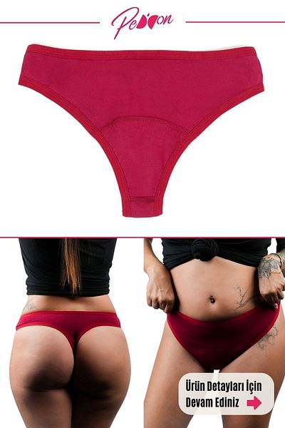 PEDDON Ultra Hygienic T-Cherry - Άνετο στρινγκ εσώρουχο που πλένεται με υγρά
