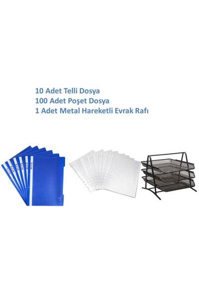 Ms Ofis Seti Avantajlı Paket - Evrak Rafı - Poşet Dosya - Telli Dosya