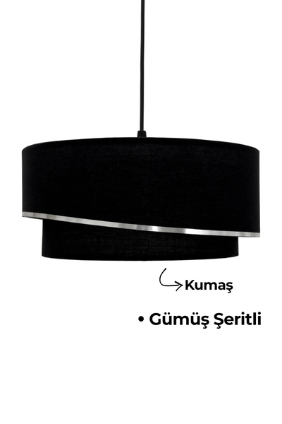 Vivido Home Siyah Astra Kumaş Avize