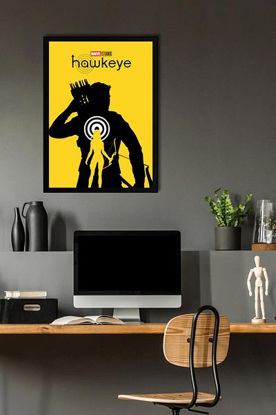 Saturn Hawkeye Framed Painting - Marvel Tv Poster Painting