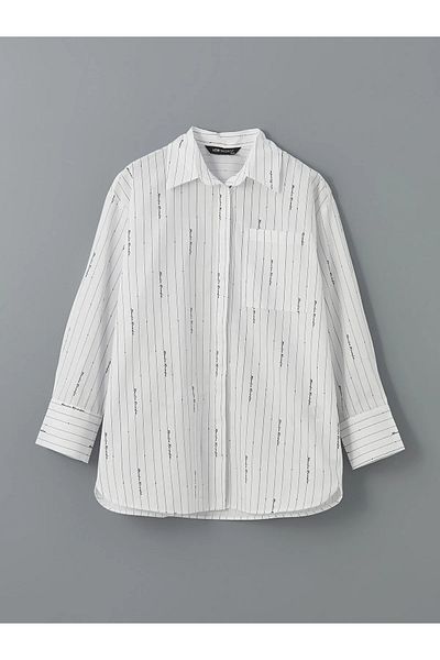 LC Waikiki Γυναικείο πουκάμισο Tunik Modest Ecru Oversize Poplin