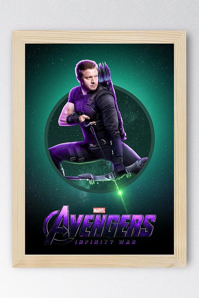 Saturn Hawkeye Framed Painting - Marvel Avengers Poster Painting