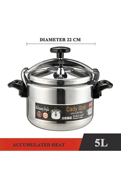 Cady One 5Liters 5 liter aluminum pressure cooker SIVER