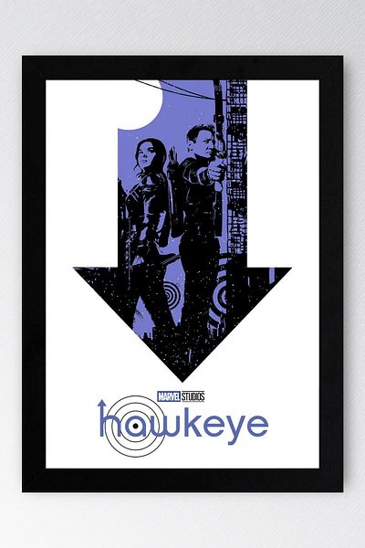 Saturn Pictură înrămată Hawkeye - Pictură poster din seria Marvel