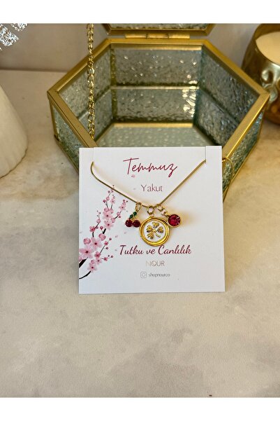 Nour Co قلادة بتصميم ساحر لبطاقة شهر يوليو