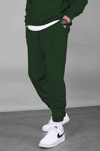ruNadeS Men's Three Thread Sweatpants with Elastic Cuffs