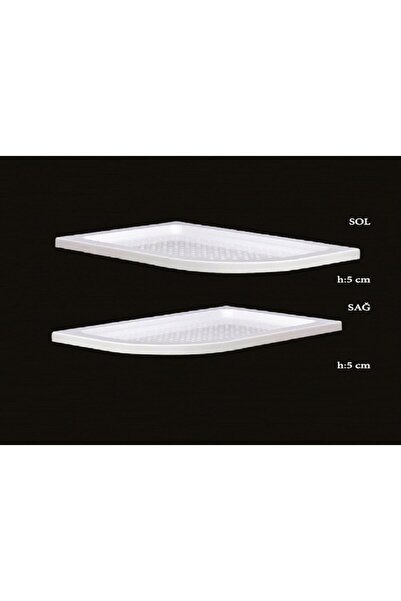 ALİKA BANYO 90x110 ASİMETRİK OVAL FLAT DUŞ TEKNESİ